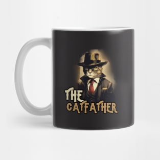 THE CATFATHER, minimalistic, gift present ideas Mug